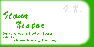 ilona nistor business card